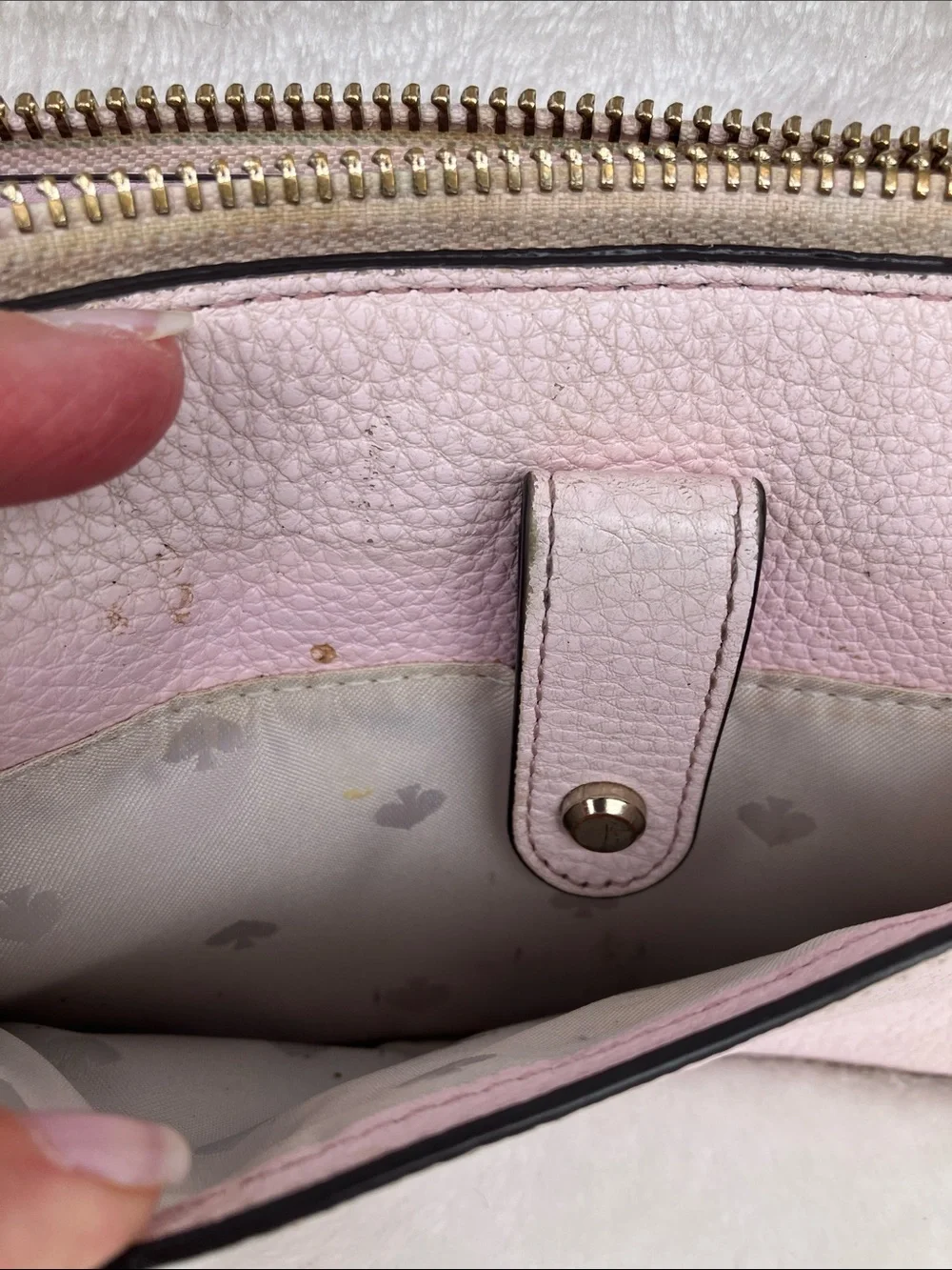kate spade Pale Pink Pebbled Leather Wristlet Wallet
